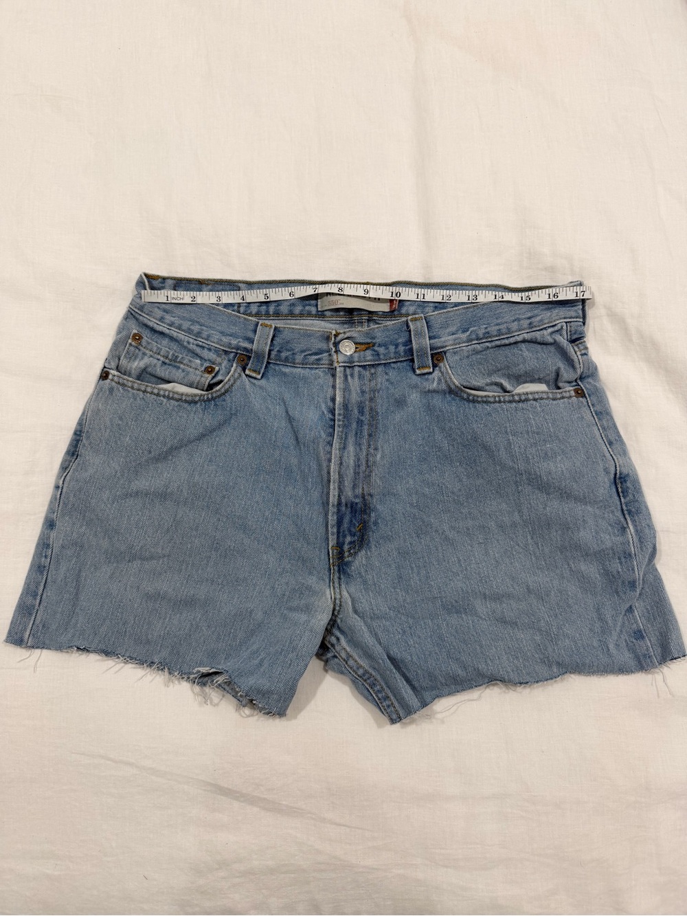 Upcycled Levis Classic Light Blue Denim Shorts